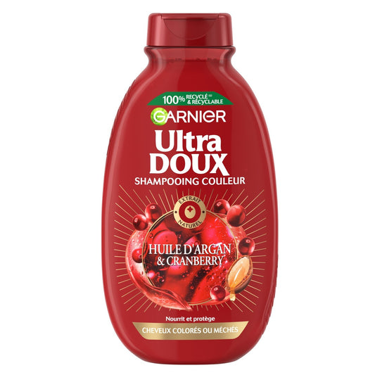 Shampoing Couleur Cheveux Colorés Ou Méchés Huile d'Argan & Cranberry Ultra Doux GARNIER le flacon de 300mL