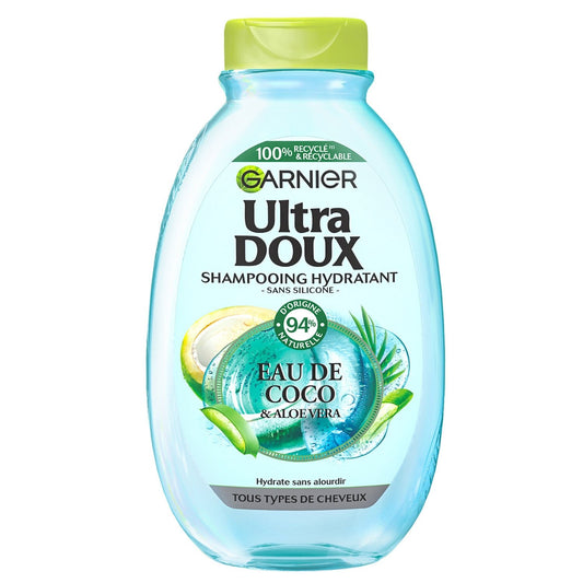 Shampoing Hydratant Tous Types de Cheveux Eau de Coco ULTRA DOUX
