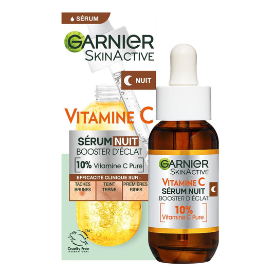 Sérum Visage Nuit Booster d'Éclat GARNIER Le flacon de 30ml