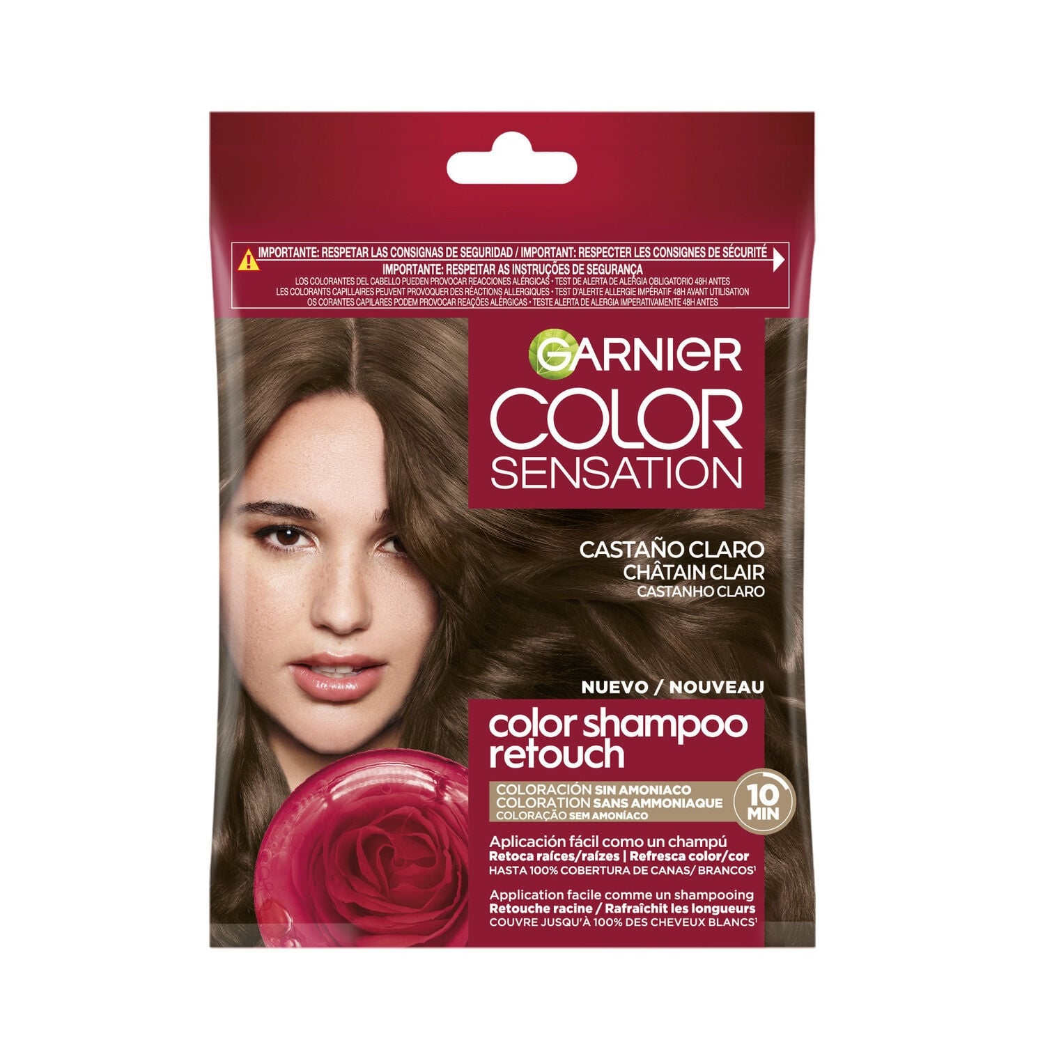 Coloration Semi-Permanente Châtain Clair 5.0 Color Shampoo Retouch GARNIER 