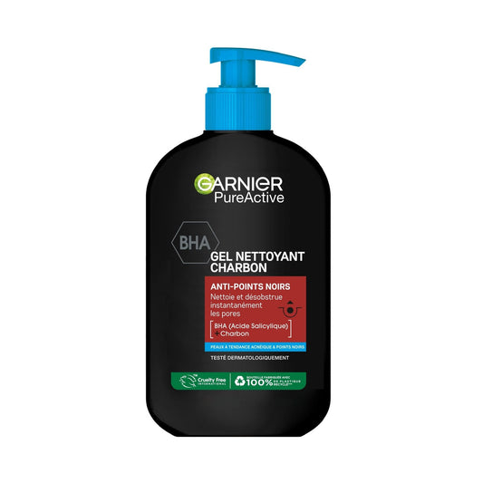 Nettoyant Visage Doux pour le Visage au Charbon GARNIER le flacon de 250mL