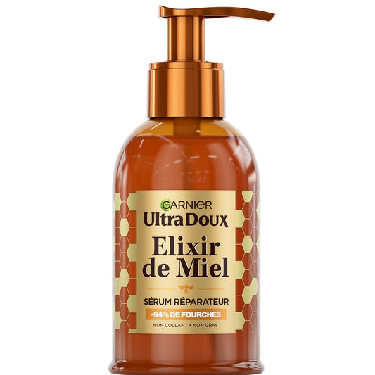 Sérum Réparateur Elixir de Miel Cheveux Abîmés Ultra Doux GARNIER le flacon de 115mL
