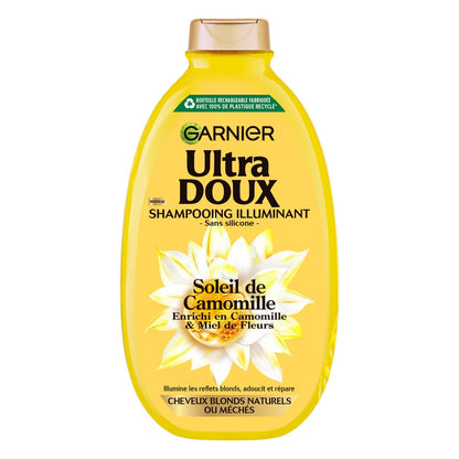 Shampoing Cheveux Blonds Illuminant Camomille et Miel de Fleurs Ultra Doux GARNIER