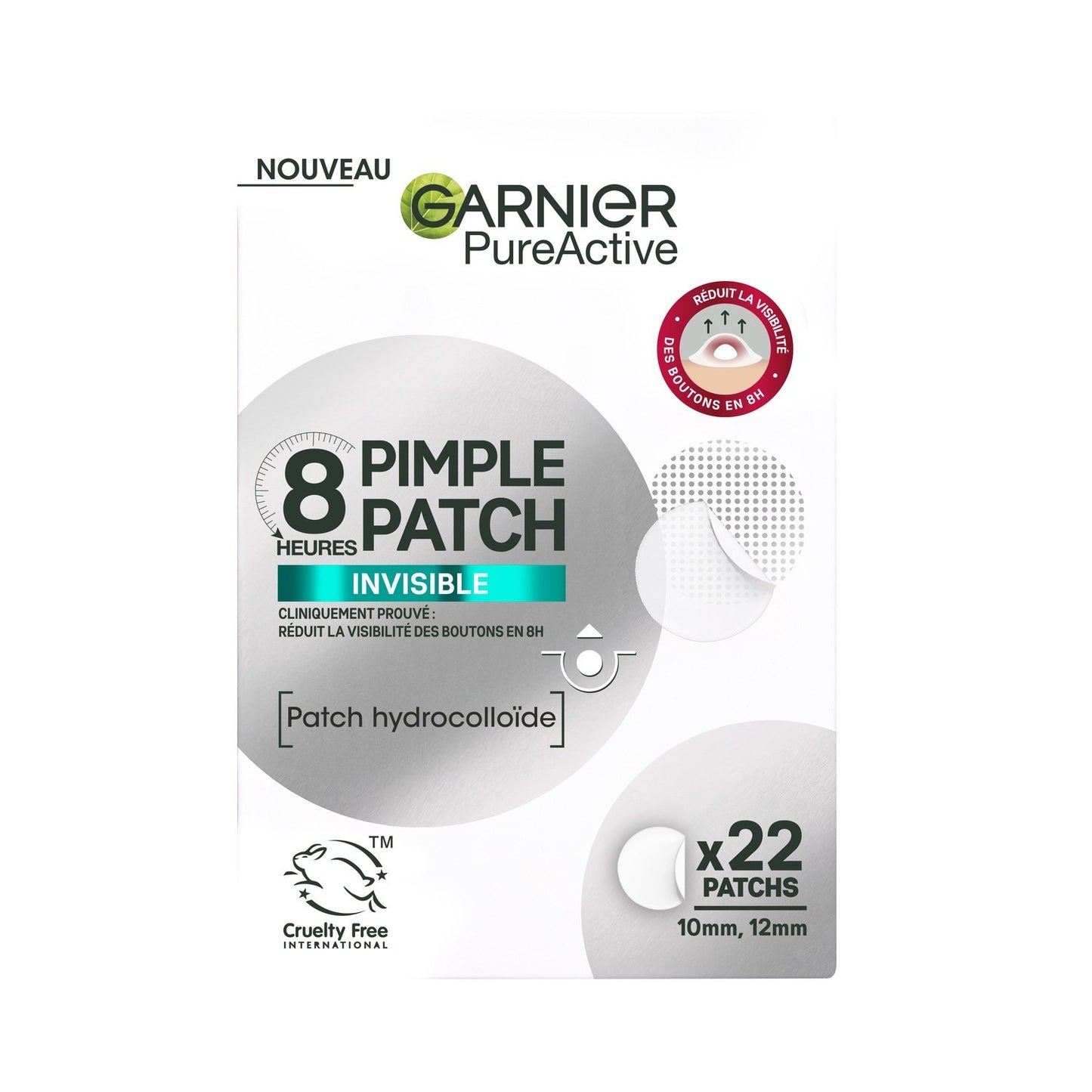 Soin Visage Patch Invisible GARNIER la boite de 22 patchs