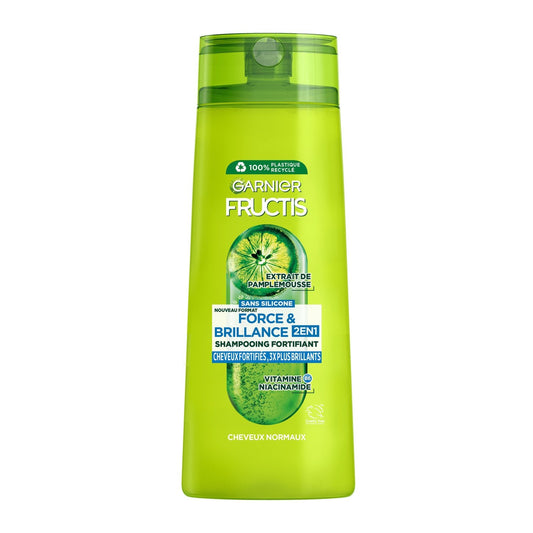 Normal Hair Strength and Shine 2in1 Shampoo Grapefruit Extract Vitamin B3 and Niacinamide Fructis GARNIER