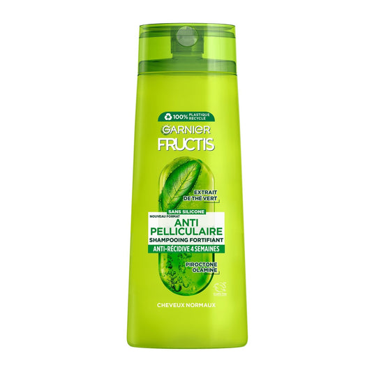 Shampoing Antipelliculaire Cheveux Normaux Extrait de Thé Vert Anti-Récidive Fructis GARNIER le flacon de 300mL