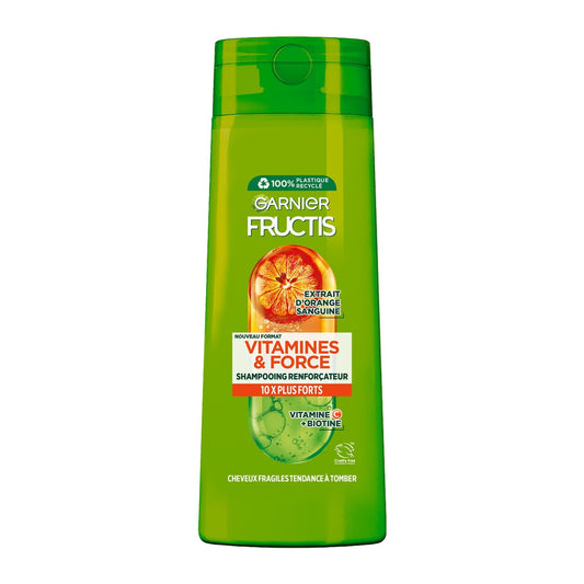 Shampoing Cheveux Fragiles Tendance à Tomber Vitamine C et Biotine Extrait d'Orange Sanguine Frustis GARNIER le flacon de 300mL