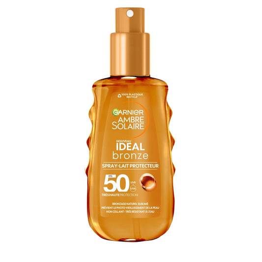 Crème Solaire Spray Corps Spf 50+ Idéal Bronzage AMBRE SOLAIRE le flacon de 150mL