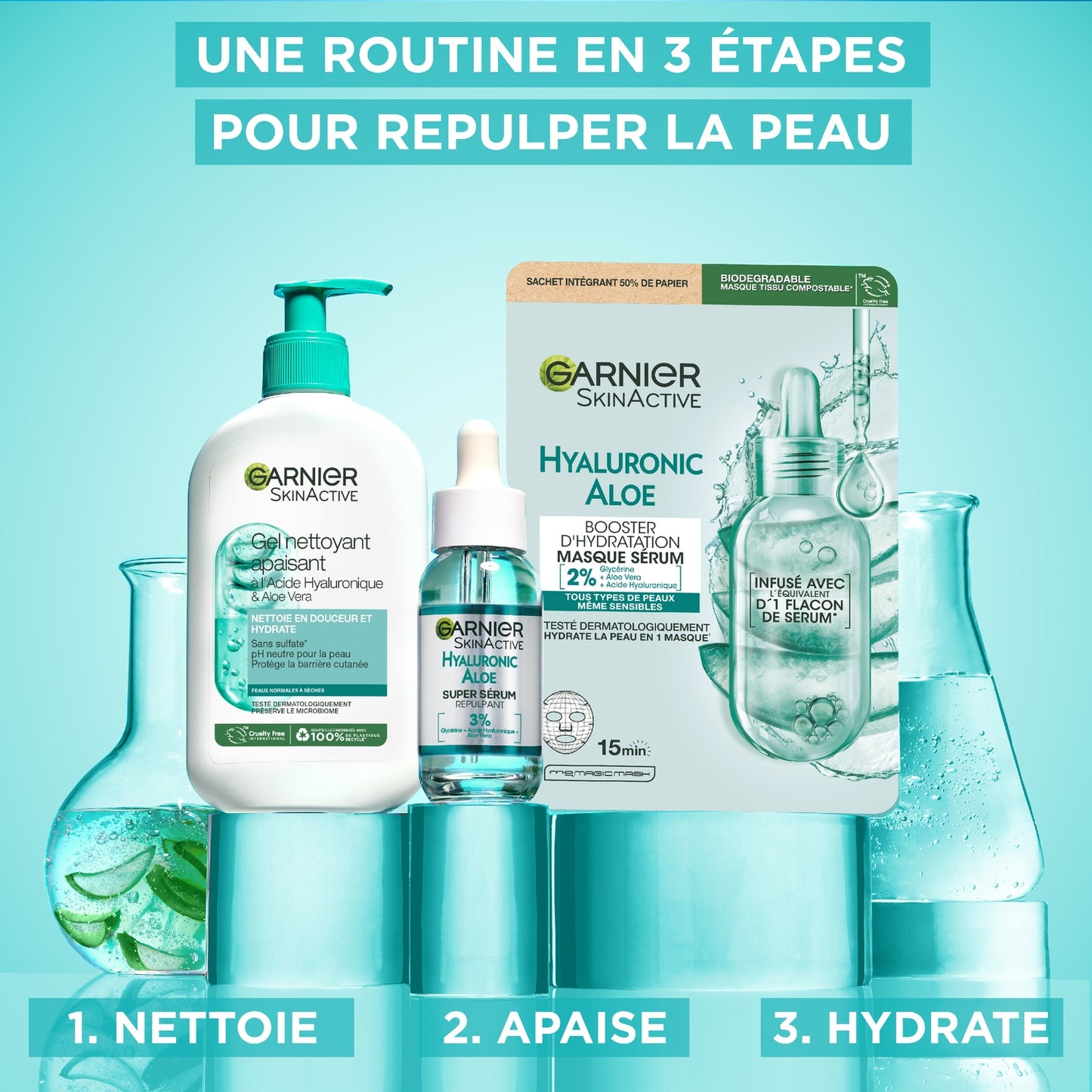 Soin Visage à l'Acide Hyaluronique et Aloe Vera Skinactive GARNIER