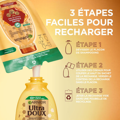 Shampoing Reconstituant Cheveux Fragiles Miel Ultra Doux GARNIER