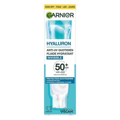 Fluide Hydratant invisible anti-uv quotidien SPF50+ à l'hyaluron GARNIER 