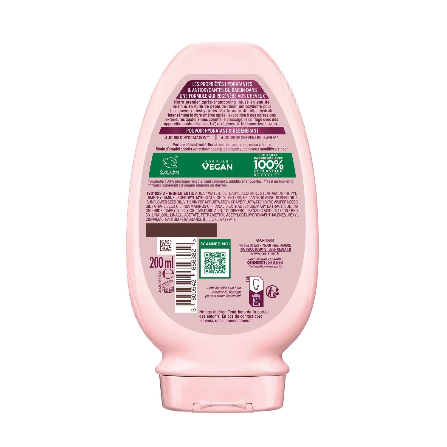 Après-Shampooing Hydratant Regénérant Vignes Merveilleuses ULTRA DOUX 