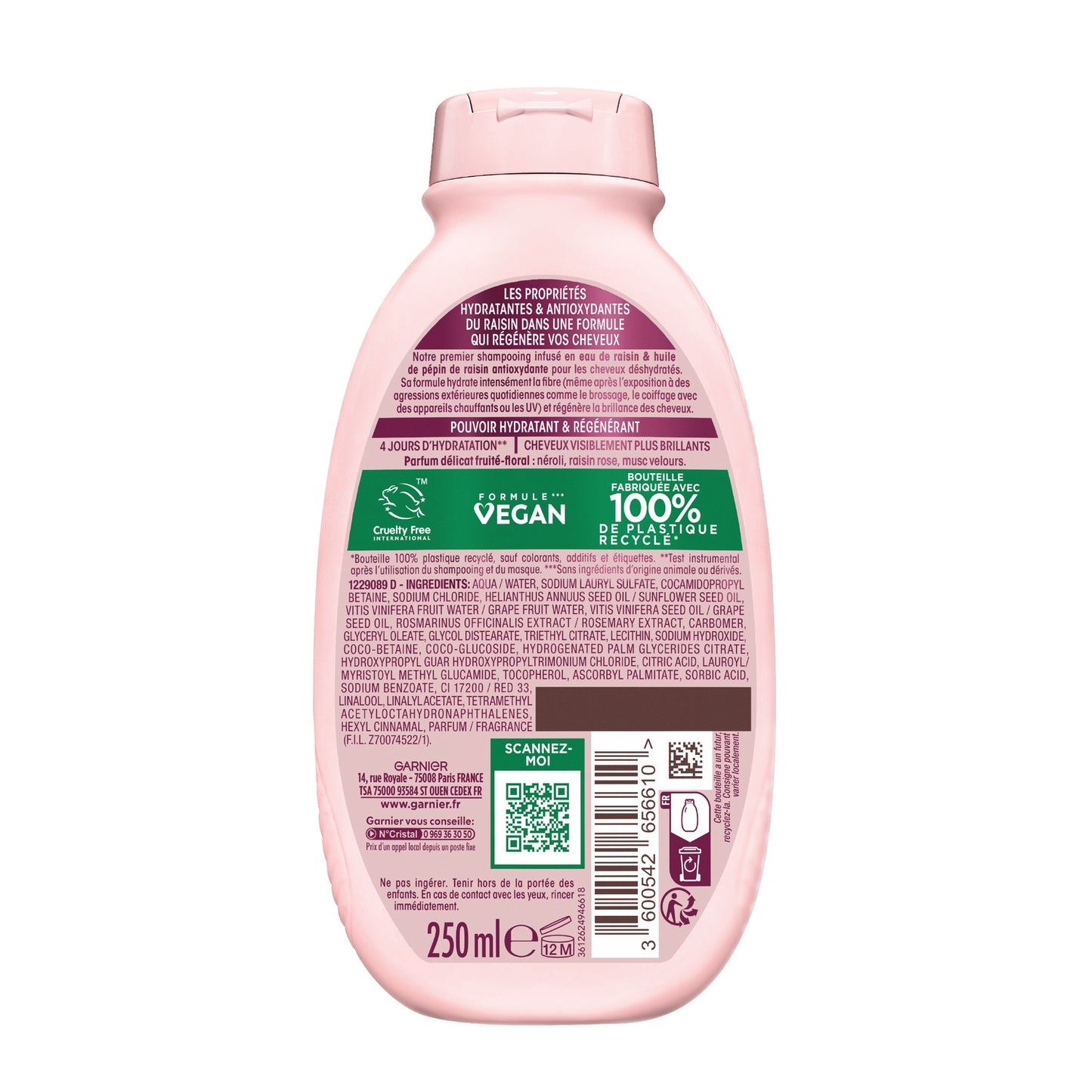 Shampooing Hydratant Regénérant Vignes Merveilleuses ULTRA DOUX 