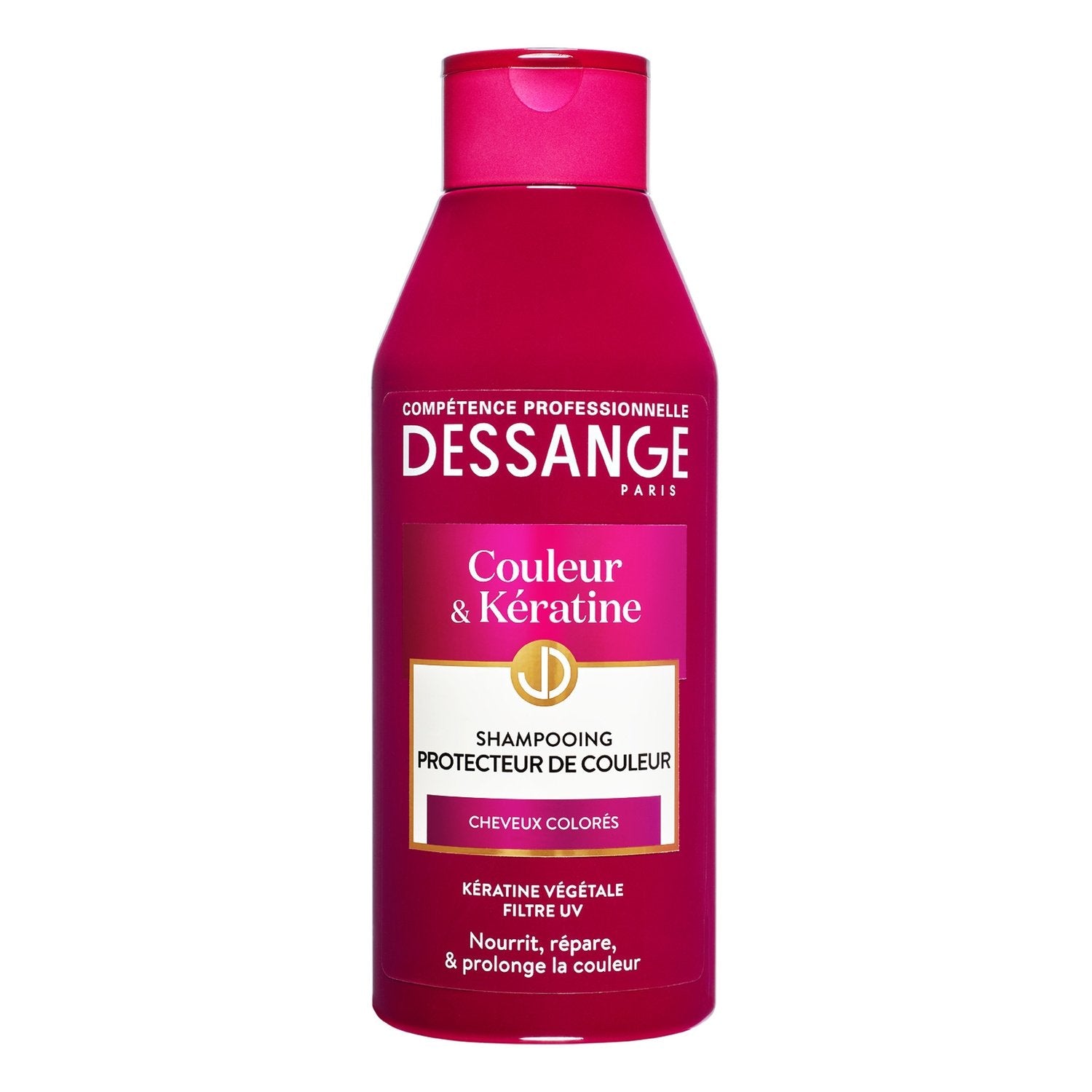 Shampoing Cheveux Colorés Kératine Végétale Filtre UV DESSANGE le flacon de 250mL