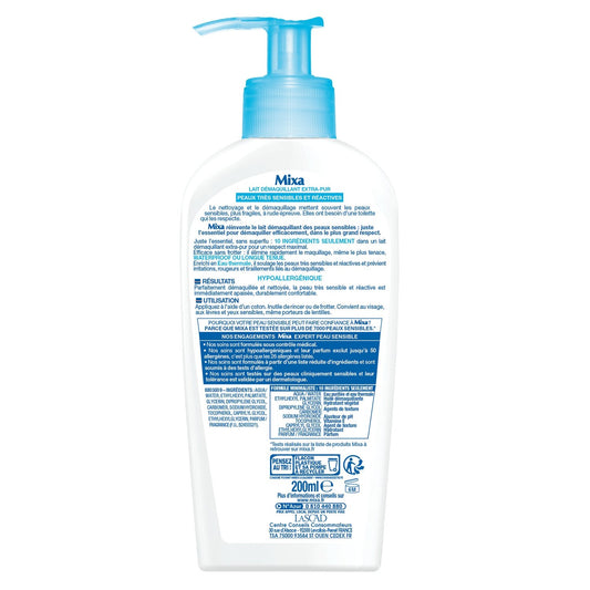 Lait Démaquillant Apaisant Peau Sensible MIXA