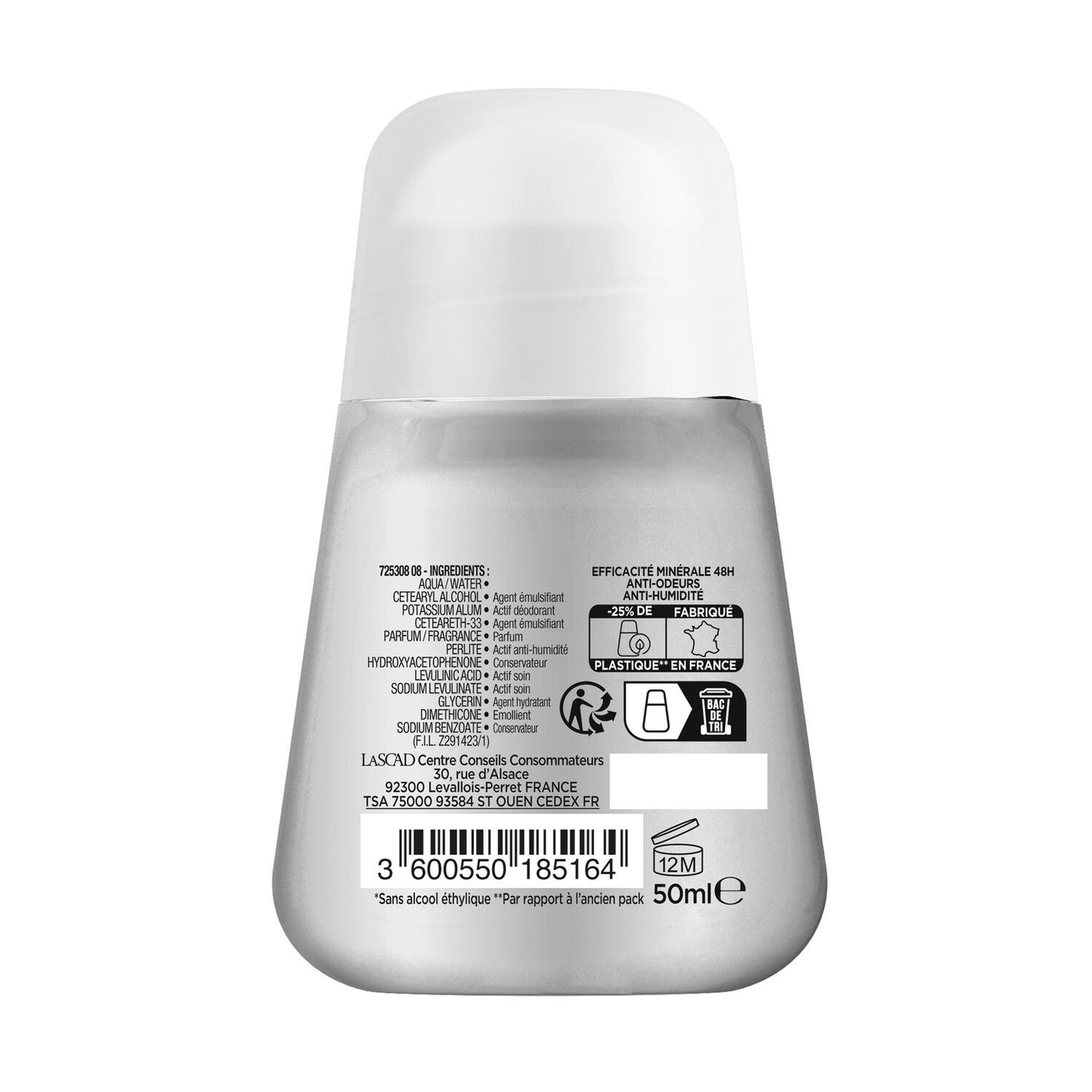 NARTA Men's 48h Anti-Humidity Anti-Odor Deodorant Alum Stone