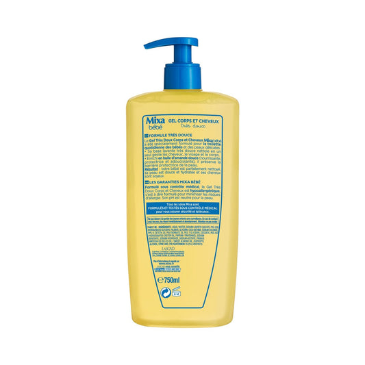 MIXA BEBE 2-in-1 Very Gentle Baby Shower Gel for Body and Hair