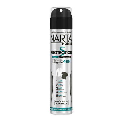 NARTA Men's Deodorant 48h Maximum Freshness 5in1 Protection 5
