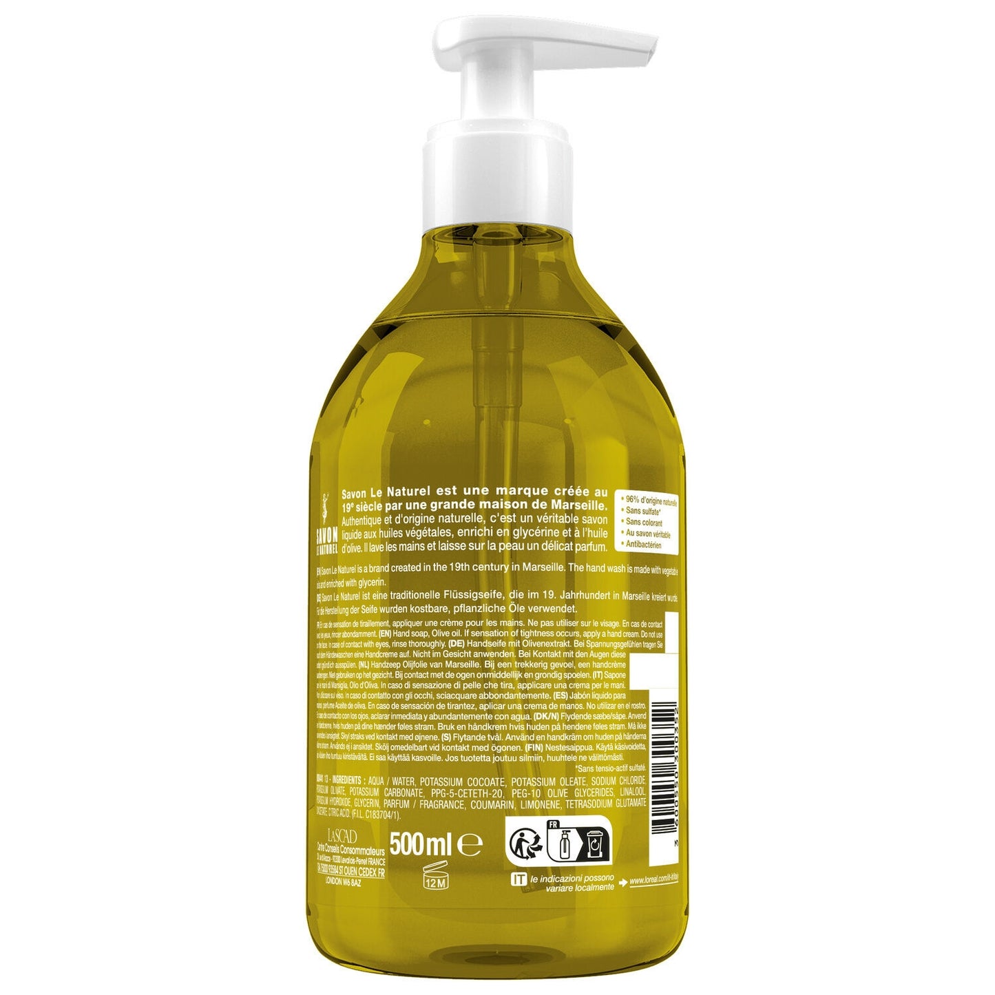 Extra Pure Liquid Marseille Olive Soap LE NATUREL SOAP
