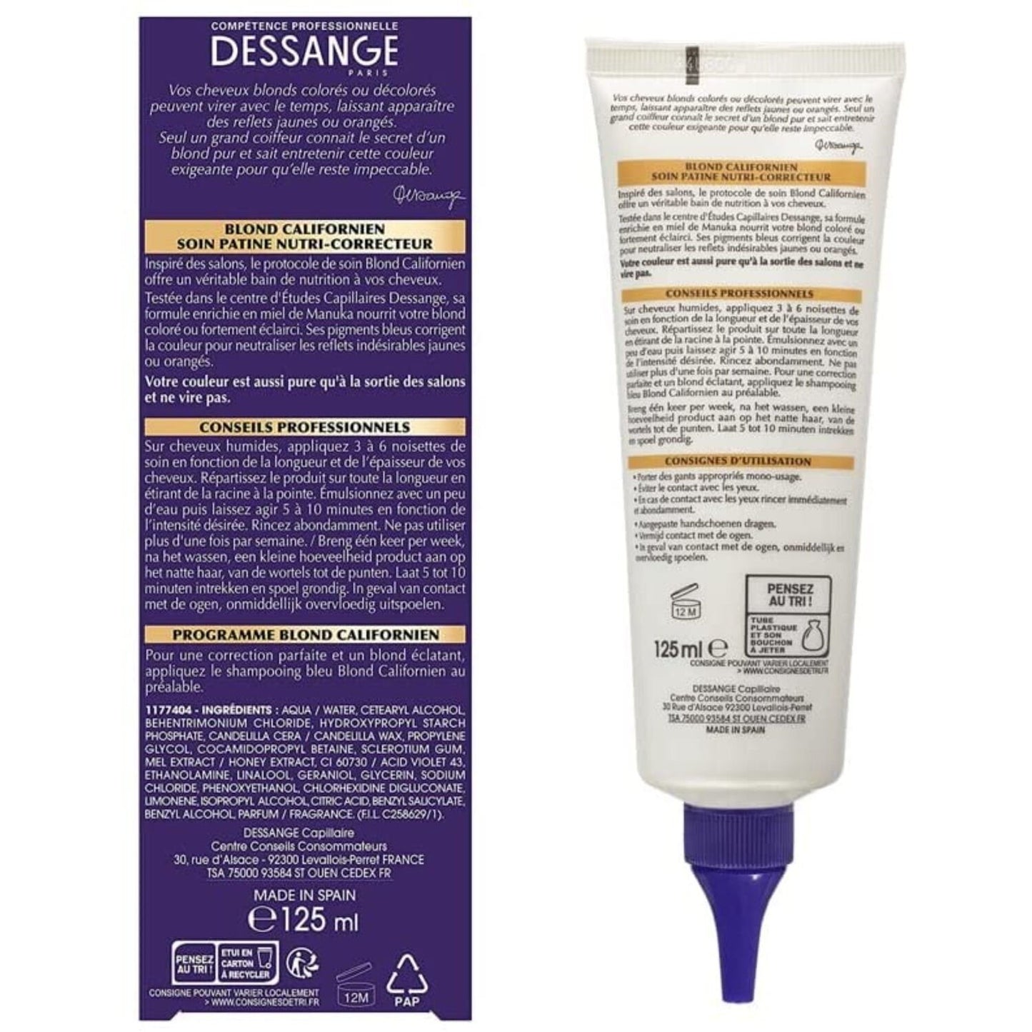 Soin Cheveux Nutri-Correcteur Cheveux Blonds DESSANGE