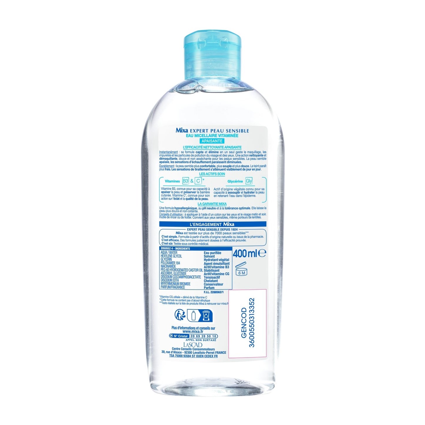 Eau Micellaire Physiologique Apaisante Peau Sensible MIXA