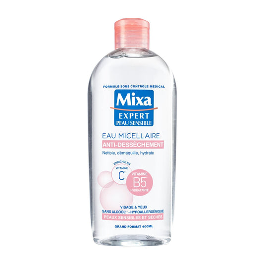 Eau Micellaire Physiologique Antidessechement Peau Sensible MIXA le flacon de 400mL