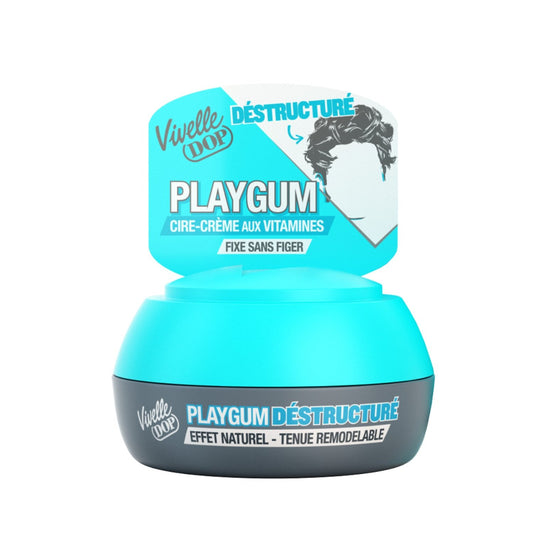 Cire Coiffante Destructuré Tenue Remodelable Playgum VIVELLE DOP le pot de 80mL