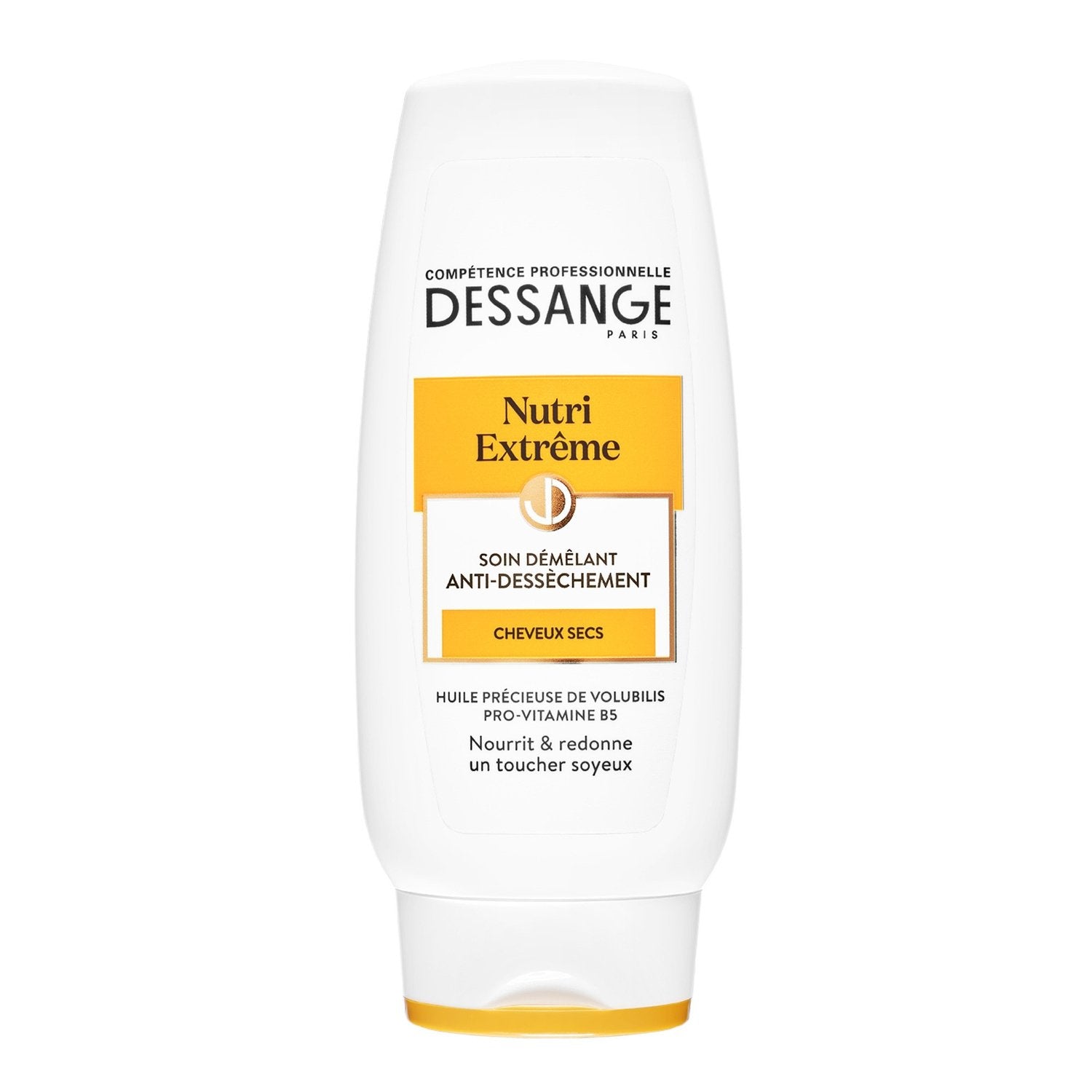 Après-Shampoing Nourrissant Anti-Dessèchement Cheveux Secs Huile Précieuse de Volubilis et Pro-Vitamine B5 DESSANGE le flacon de 200mL