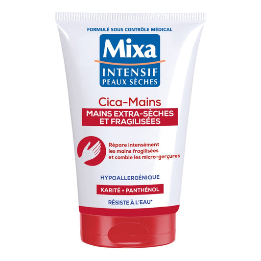 Crème Main Sèches à Très Sèches Cica Réparatrice Intense Hypoallergénique MIXA le tube de 50mL