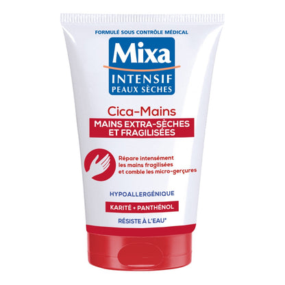 MIXA Hypoallergenic Intense Repair Cica Hand Cream for Dry to Very Dry Skin