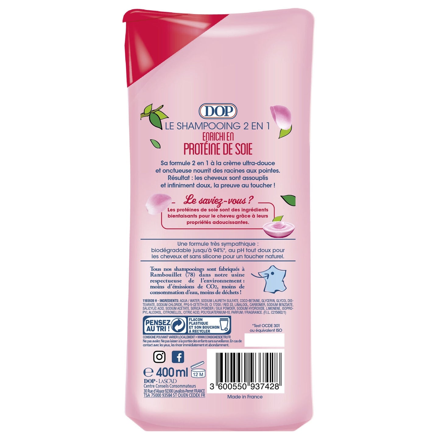 Shampoing Cheveux Secs Soie DOP