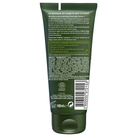 Gel Soin Visage Bio Masque de Pureté LA PROVENCALE BIO