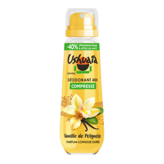 Déodorant Spray Compressé Efficacité 48h Vanille de Polynésie USHUAIA le spray