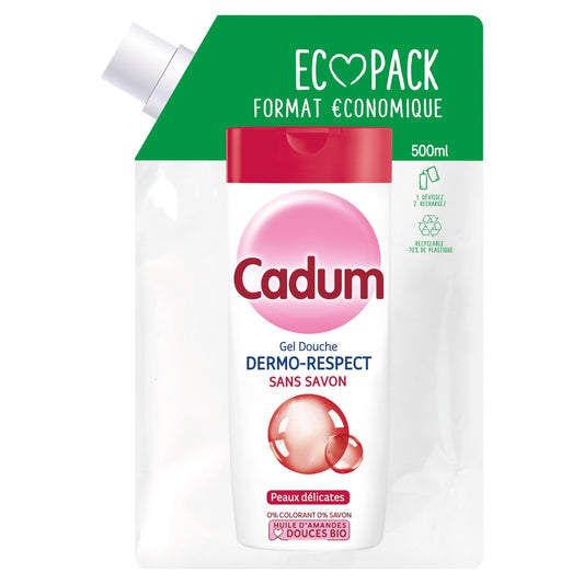 Gel Douche Dermo-Respect Huile d'Amandes Douces Bio CADUM