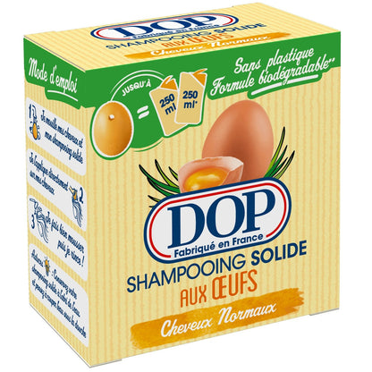Shampoing Solide aux Oeufs Cheveux Normaux, Savon et Conservateur DOP