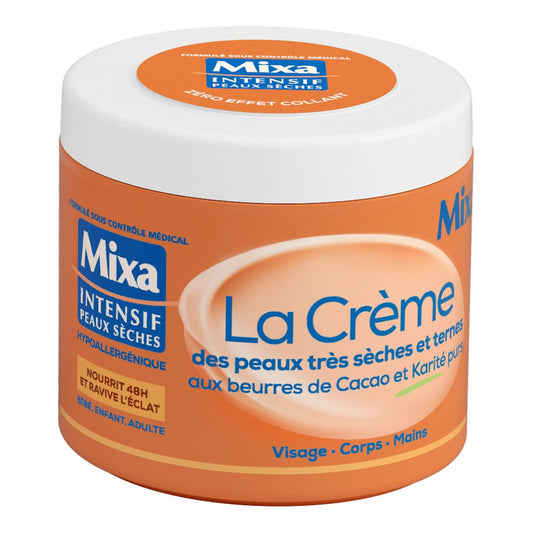 Body Cream for Very Dry and Dull Skin Intense Nutrition Shea Butter and Cocoa Butter MIXA