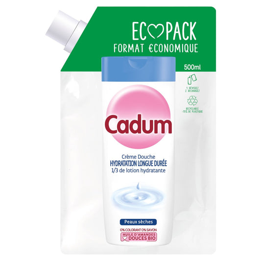 Gel Douche Hydratation Huile d'Amande Douce Bio CADUM la recharge de 500mL
