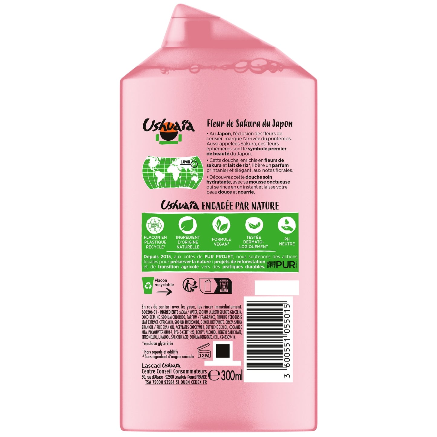 USHUAIA Gentle Shower Gel from Japan