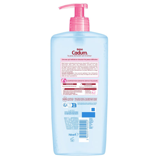 CADUM Hypoallergenic Organic Sweet Almond Oil Baby Cleansing Water