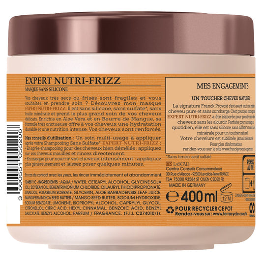 Silicone-Free Mask for Curly Hair Nutri-Frizz FRANCK PROVOST