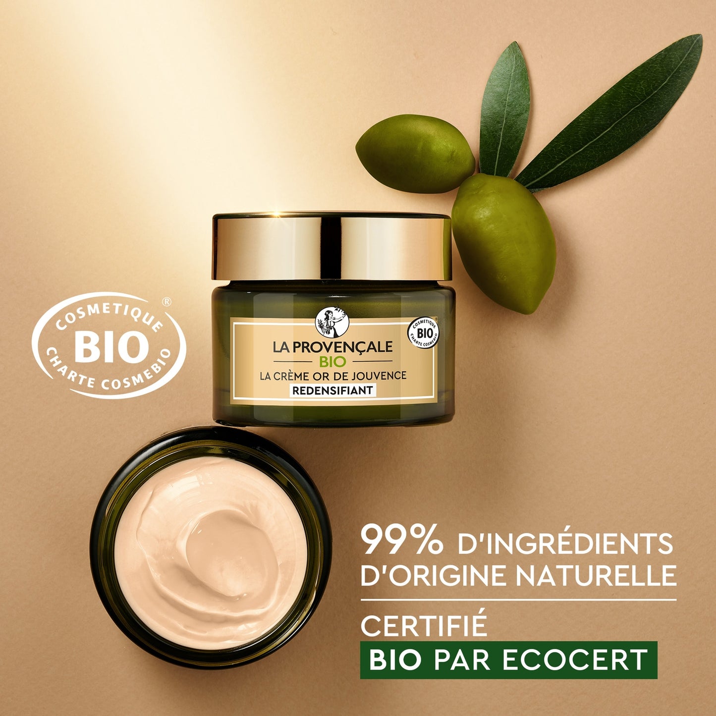 Organic Anti-Aging Day Face Cream Gold of Youth LA PROVENCALE BIO