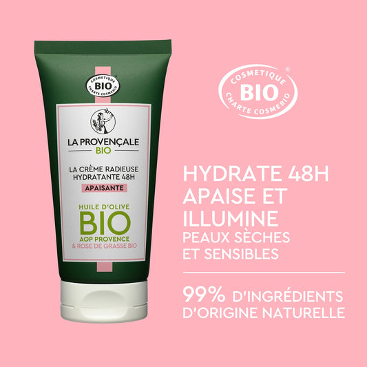 Organic 48h Soothing Radiant Moisturizing Face Cream LA PROVENCALE BIO