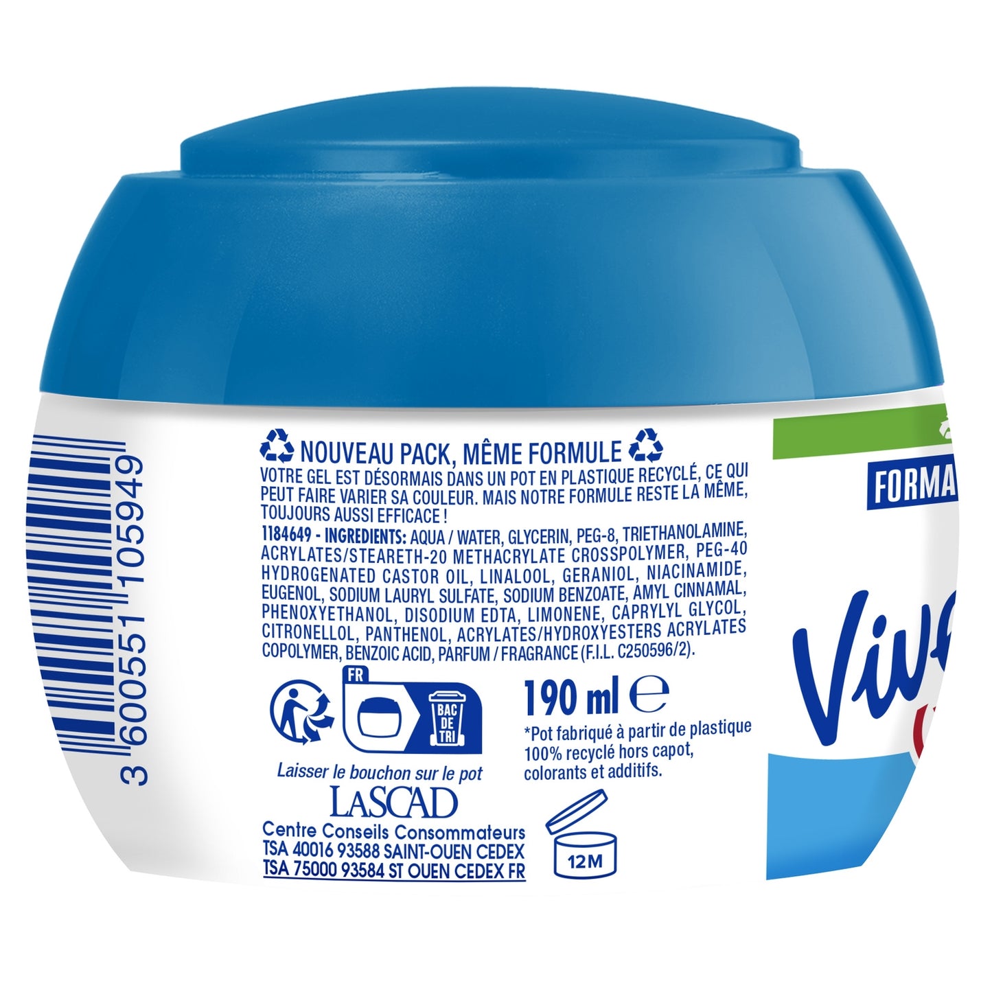Gel Coiffant Effet Mouillé Fixation Force 5 VIVELLE DOP