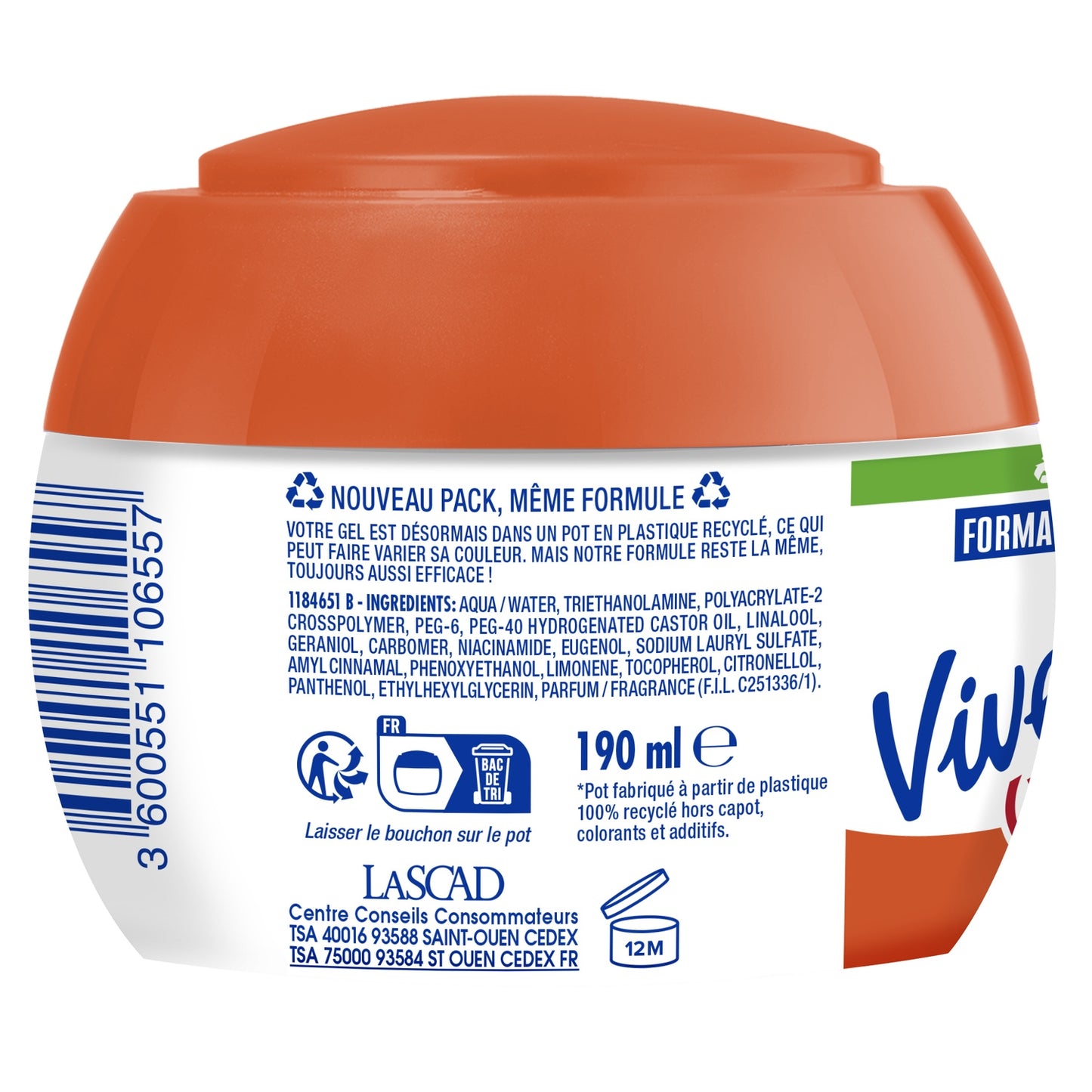 Gel Coiffant Fixation Extra Forte Force 7 aux Vitamines VIVELLE DOP