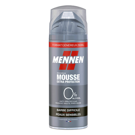 Mousse à Raser Peau Sensible Homme Barbe Difficile MENNEN le flacon de 250mL