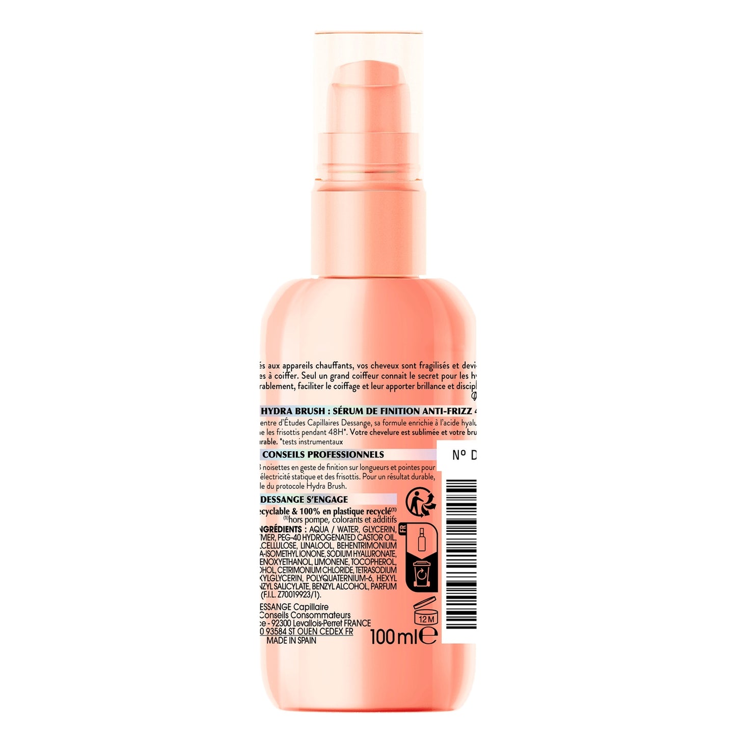 Feuchtigkeitsspendende Haarpflege Thermo-Schutz Anti-Frizz Hydra Brush Finish DESSANGE