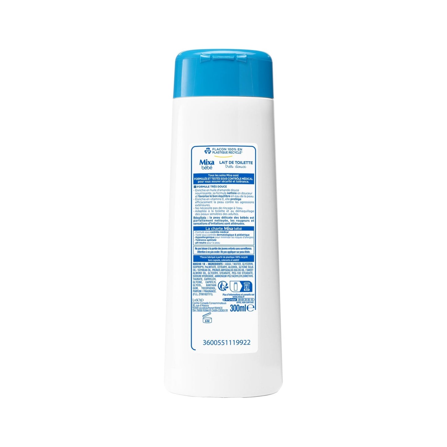 Lait de Toilette Bébé Très Doux Bébé Hypoallergénique MIXA BEBE