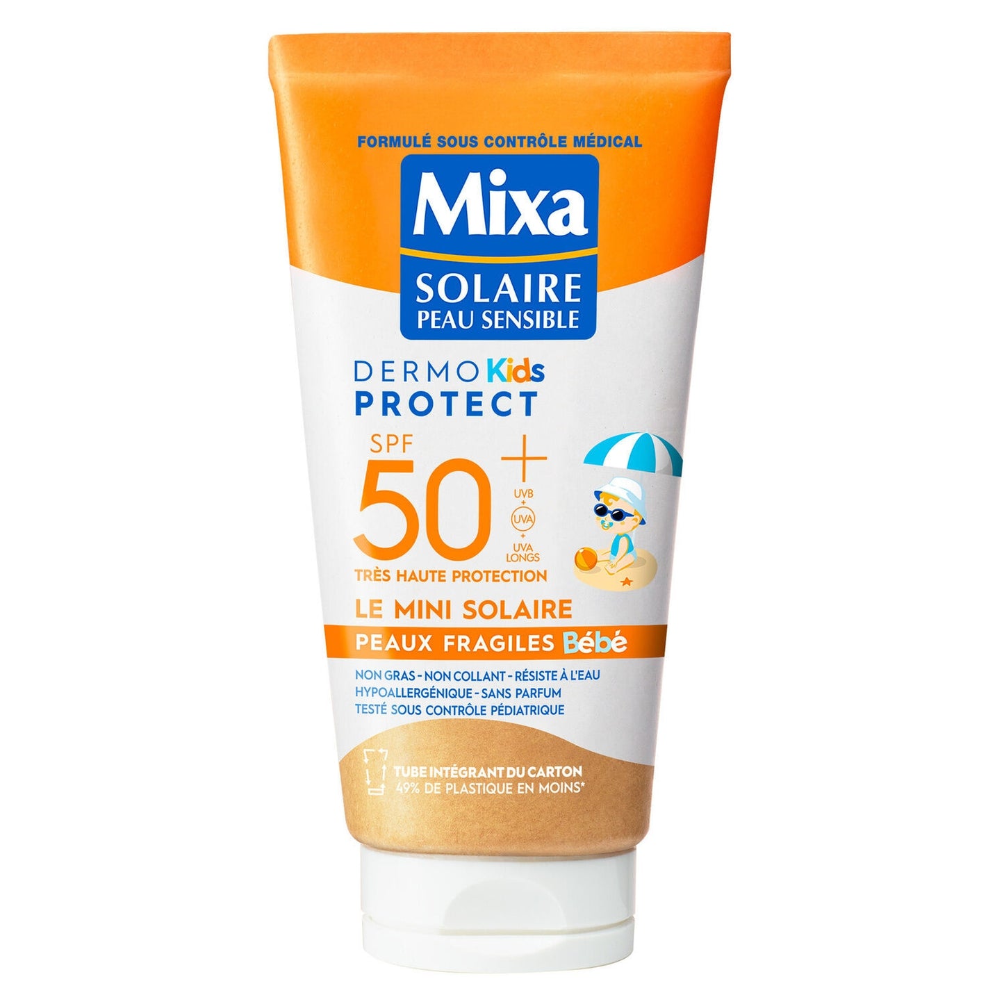Sun Protection for Sensitive Skin Baby Spf50+ Dermo Kids Protect MIXA