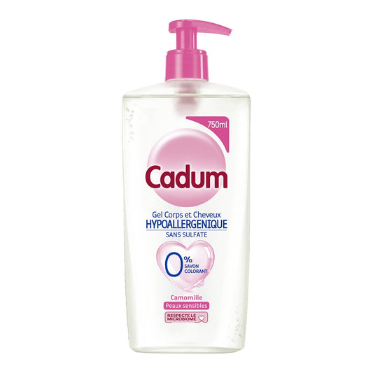Hypoallergenic Body and Hair Shower Gel Sulfate-Free Chamomile CADUM