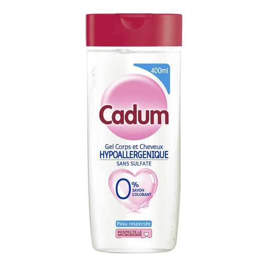 Shower Gel Body and Hair Gel Hypoallergenic Sulfate-Free CADUM